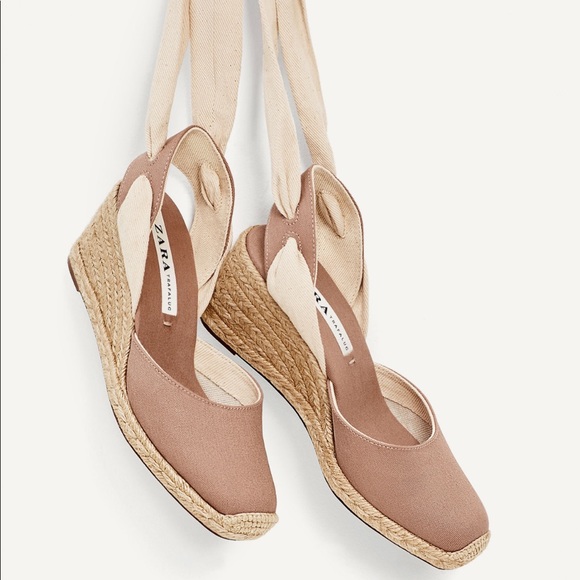 Zara Shoes - Zara Contrasting Tied Wedges